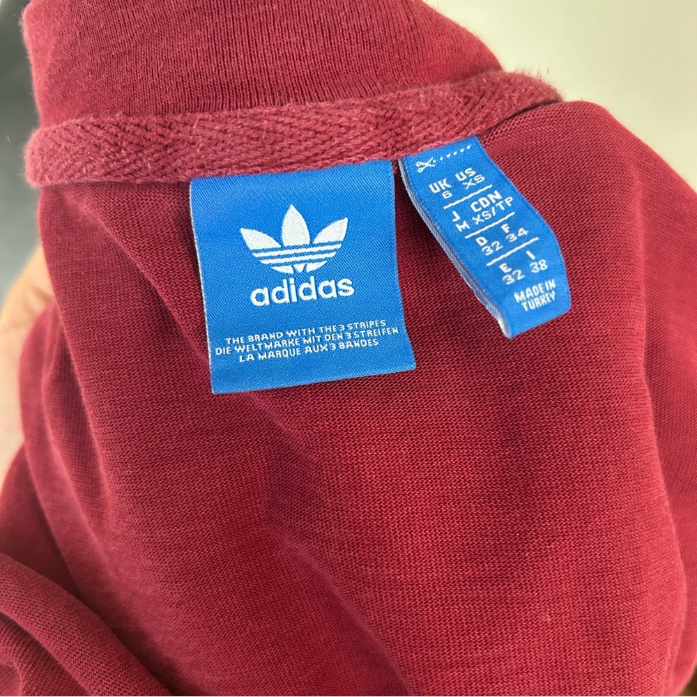 Adidas Burgundy Logo T-Shirt - Picture 4 of 4